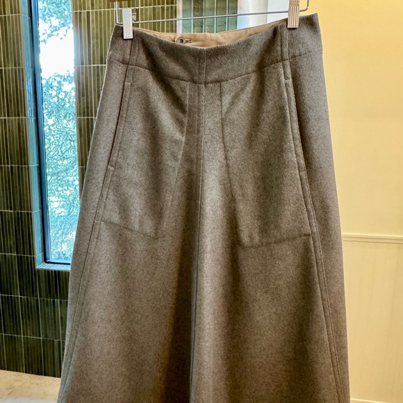 Christophe Lemaire wool midi skirt.